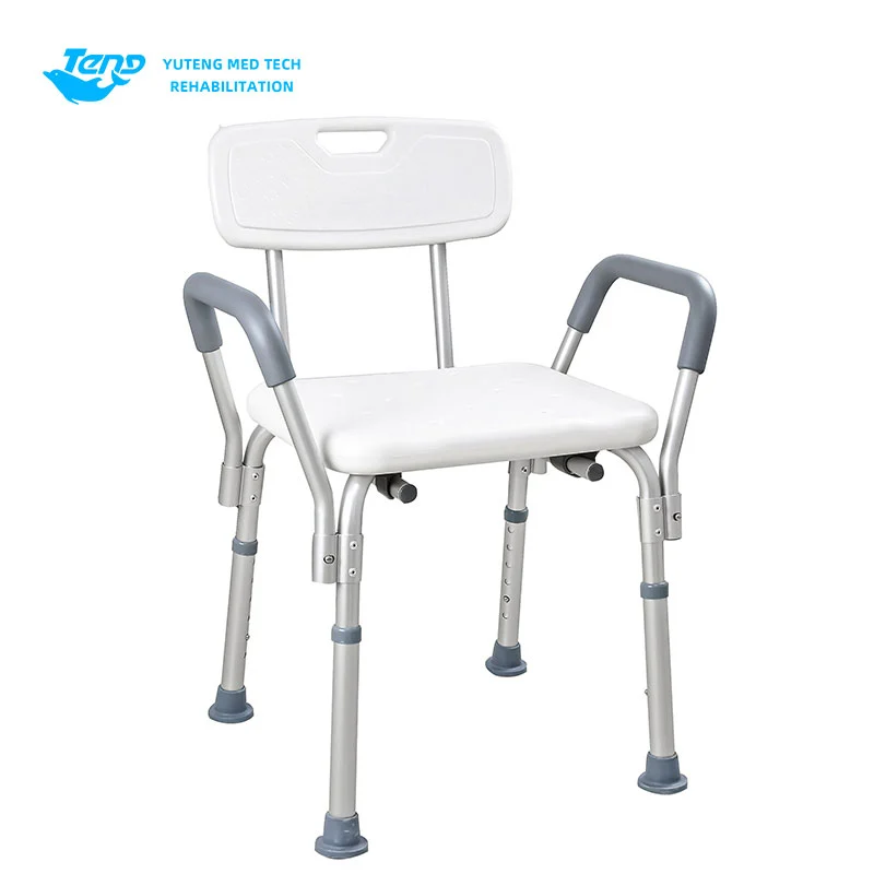Kursi adus aluminium kanthi armrests