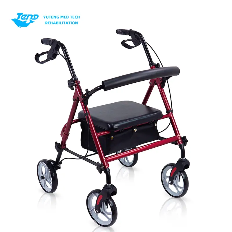 Rollator Walker nganggo kursi lan kranjang